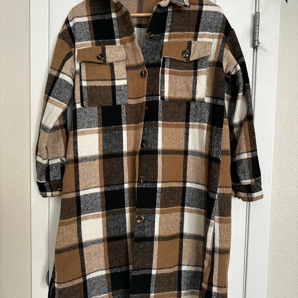 Women’s Plaid Trench Coat
